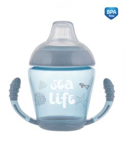 Obrazek Canpol babies kubek niekapek miękki silikonowy ustnik 230ml SEA LIFE