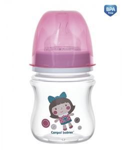 Obrazek Butelka szerokootw. antykolkowa EasyStart- Toys 120 ml różowa lala