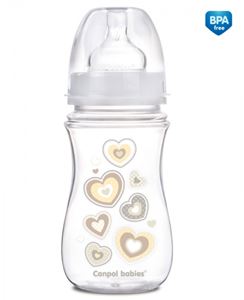 Obrazek Butelka szerokootw. antykolk. EasyStart-Newborn baby 240 ml beż.serd.