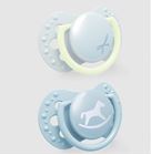 Obrazek Smoczek silikonowy dynamiczny LOVI 0-2m 2 szt. Baby Shower Boy