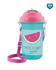 Obrazek Canpol babies bidon ze składaną rurką silikonową 400ml SO COOL! różowy