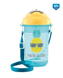 Obrazek Canpol babies bidon ze składaną rurką silikonową 400ml SO COOL! żółty