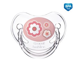 Obrazek Smoczek uspokajający silikonowy anatom.6-18 m-cy Newborn baby różowy
