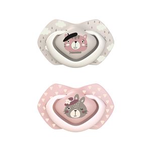 Obrazek Canpol babies Smoczek silikonowy 6-18m symetryczny BONJOUR PARIS 2szt.
