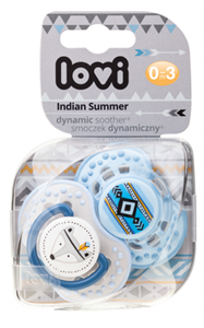 Obrazek Sm. usp. silikonowy dynamiczny Lovi 0-3 m-cy (2 szt) Indian summer BOY