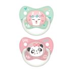 Obrazek Canpol babies zestaw smoczków uspok. silik. 0-6m anatom.EXOTIC ANIMALS