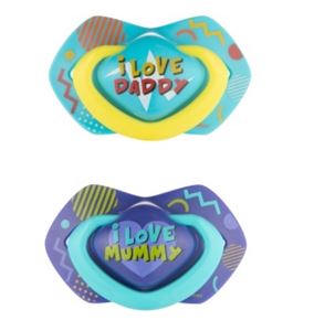 Picture of Canpol babies Smoczek silikonowy 6-18m symetryczny NEON LOVE 2szt.