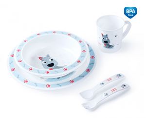 Obrazek Plastikowy zestaw stołowy Cute Animals - piesek