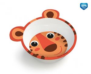 Obrazek Melamina miseczka antypoślizgowa z uszami pomarańczowa Hello Little