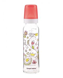 Obrazek BUTELKA SZKLANA DEKOROWANA 240 ML. 