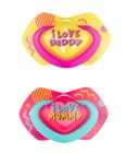 Picture of Canpol babies Smoczek silikonowy 0-6m symetryczny NEON LOVE 2szt.