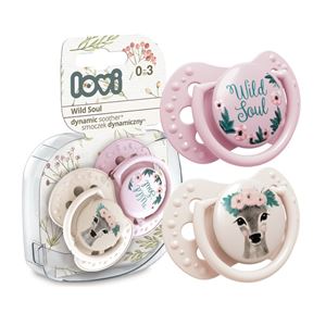 Obrazek LOVI Smoczek silikonowy dynamiczny 0-3m 2 szt  Wild Soul Girl