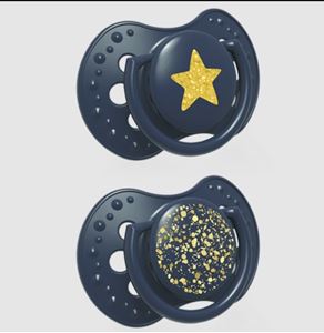 Obrazek LOVI SMOCZEK SILIK.DYNAM.6-18M 2SZT STARDUST BLUE