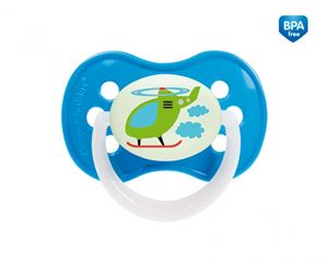 Obrazek Smoczek uspokajający kauczukowy okrągły 0-6 m-cy Vehicles