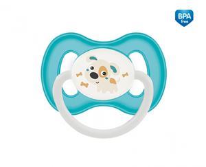 Obrazek Sm. uspokajający silikon. symetr. 6-18 m-cy Bunny&Company turkusowy